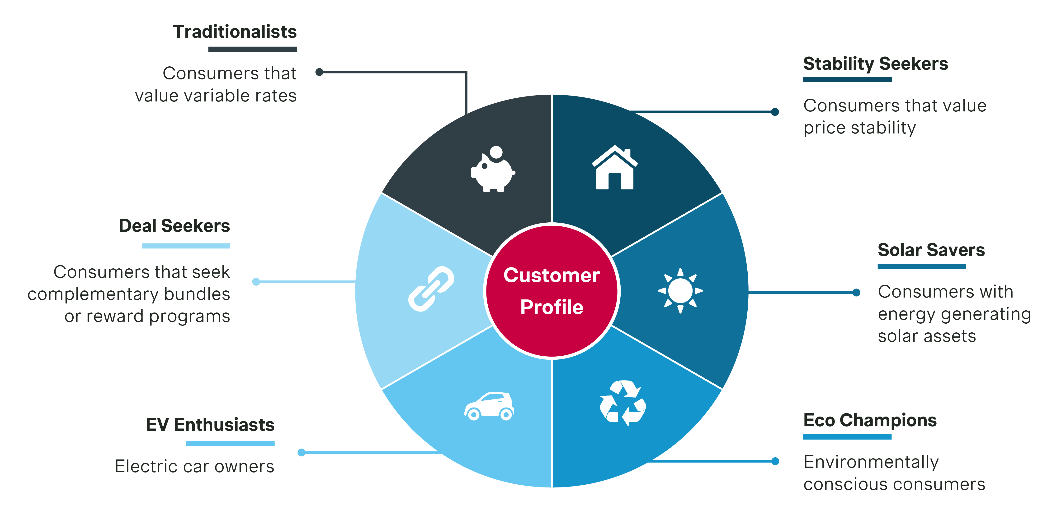 Customer segmentation derived from propositions of Australian and New Zealand energy companies